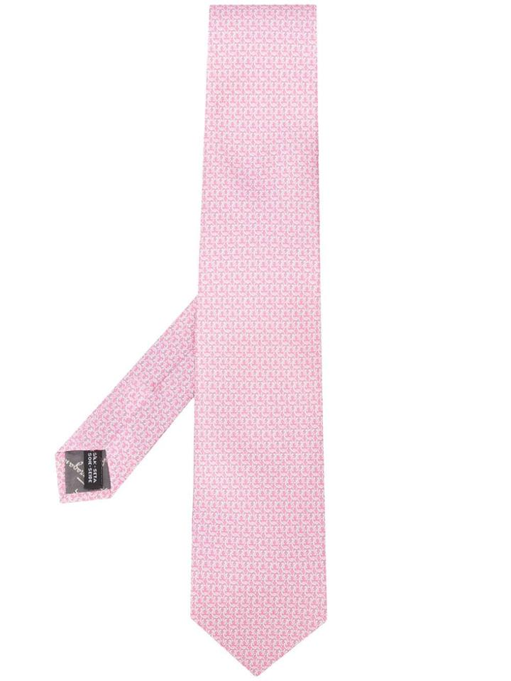Salvatore Ferragamo Gancini Link Tie - Pink