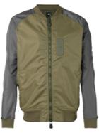 Maharishi - Contrast Sleeve Bomber Jacket - Men - Cotton - L, Green, Cotton