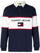 Tommy Jeans Embroidered Logo Polo Shirt - Blue
