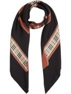 Burberry Archive Scarf Print Silk Square Scarf - Black