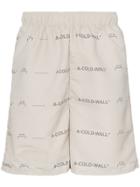 A-cold-wall* Logo Print Shorts - Neutrals