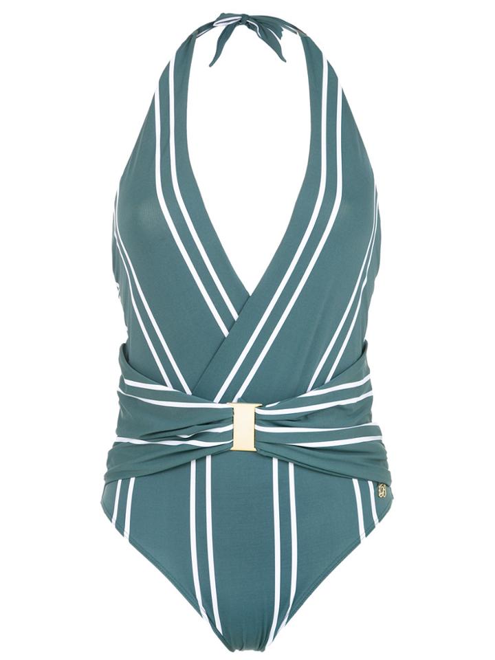 Brigitte Striped Swimsuit - Green