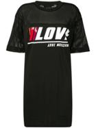 Love Moschino Mesh Insert T-shirt Dress - Black