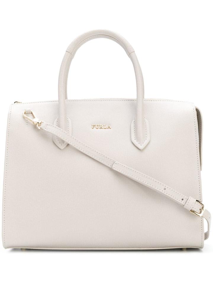 Furla Pin Satchel - White
