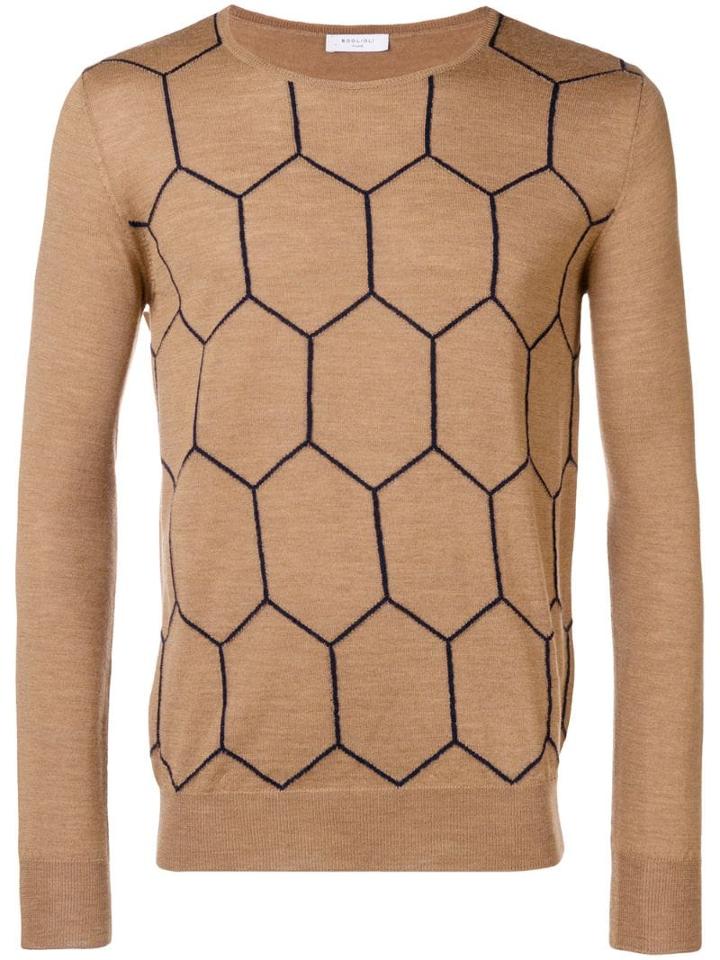 Boglioli Knit Patterned Sweater - Neutrals