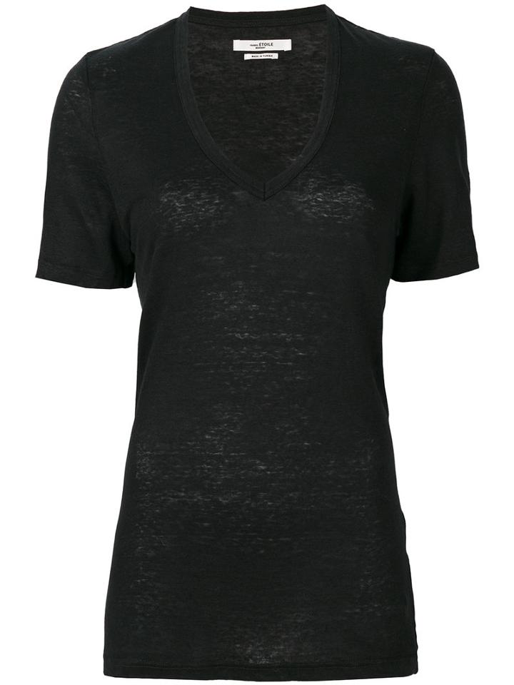 Isabel Marant Étoile - Kranger T-shirt - Women - Linen/flax - L, Black, Linen/flax