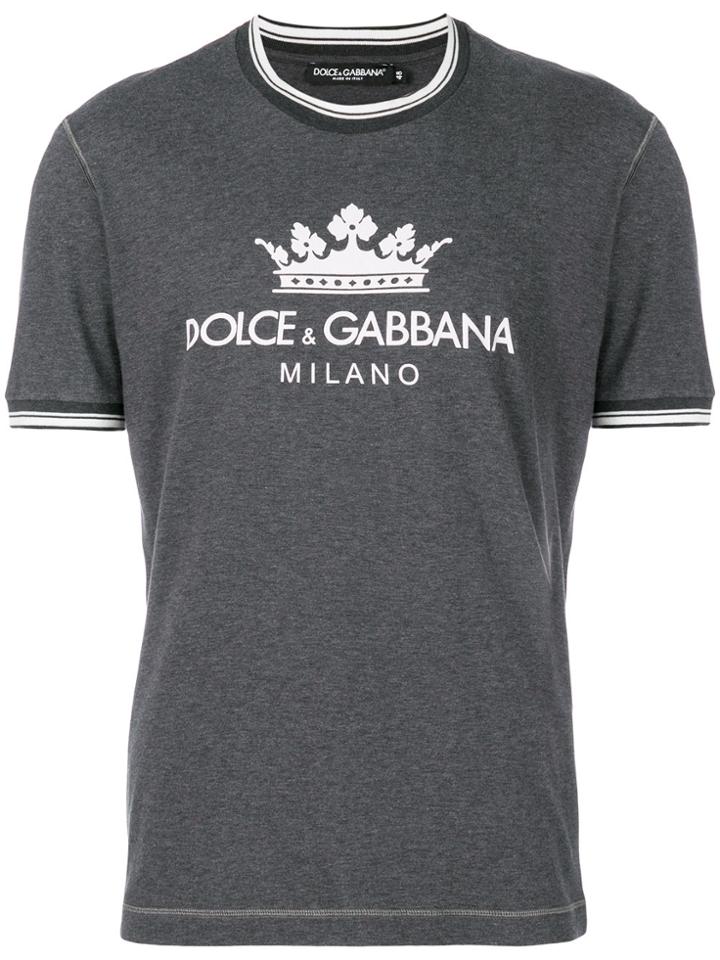 Dolce & Gabbana King Logo T-shirt - Grey
