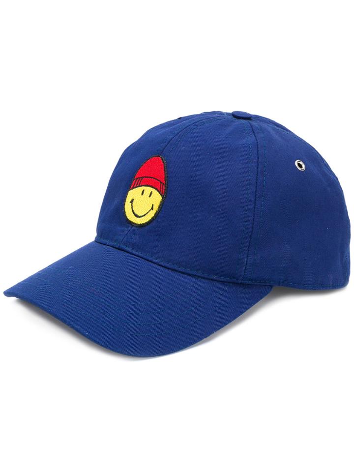 Ami Alexandre Mattiussi Cap With Smiley Patch - Blue