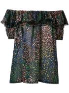 Chloé Printed Off-the-shoulder Top - Black