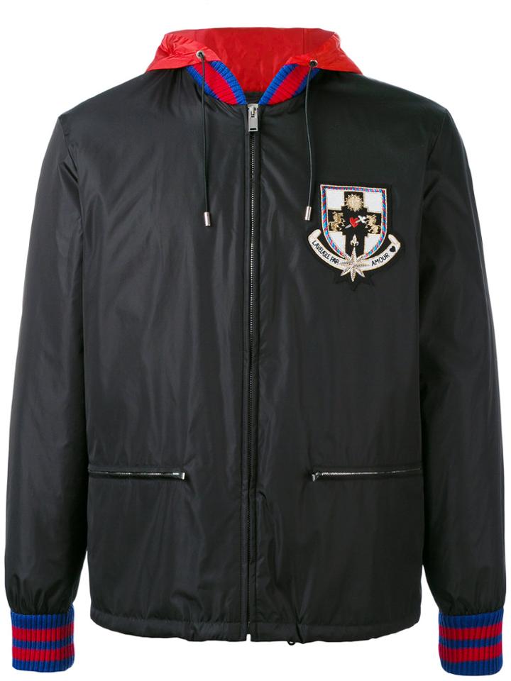 Gucci Hooded Bomber Jacket - Black
