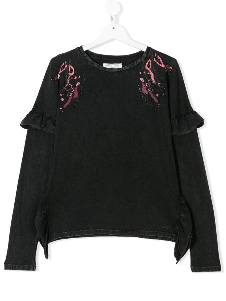 John Galliano Kids Teen Printed Sweatshirt - Black