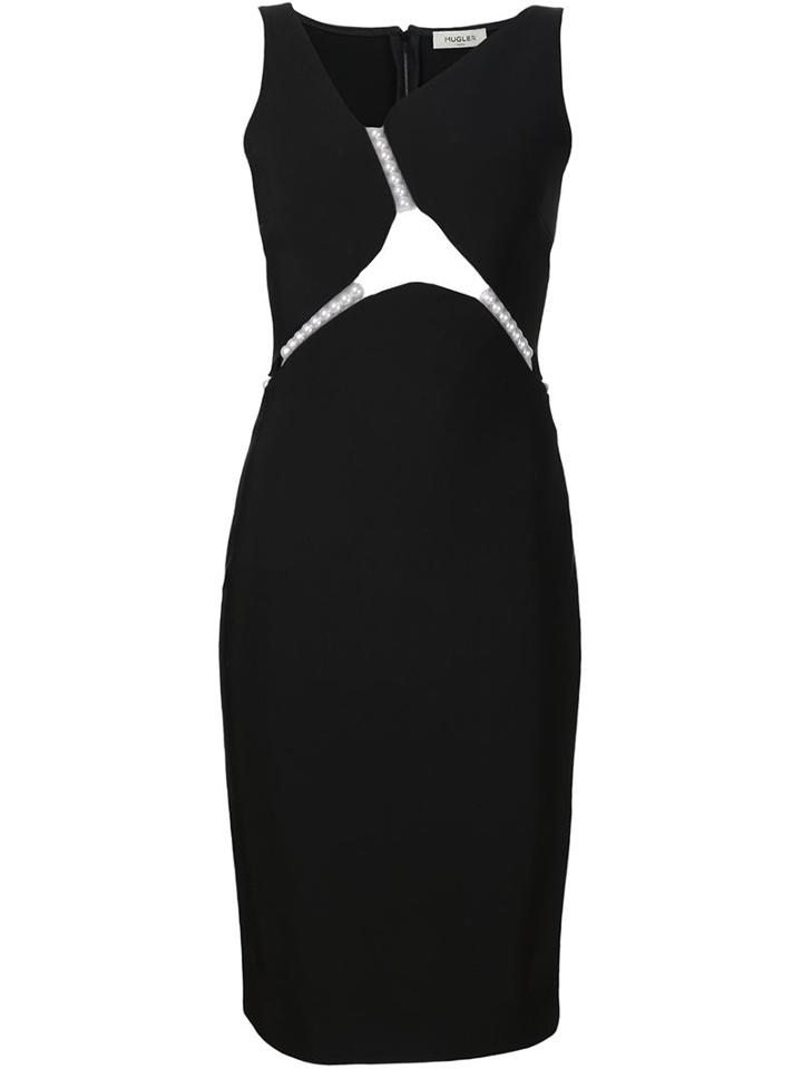 Mugler Cut-out Pearl Dress