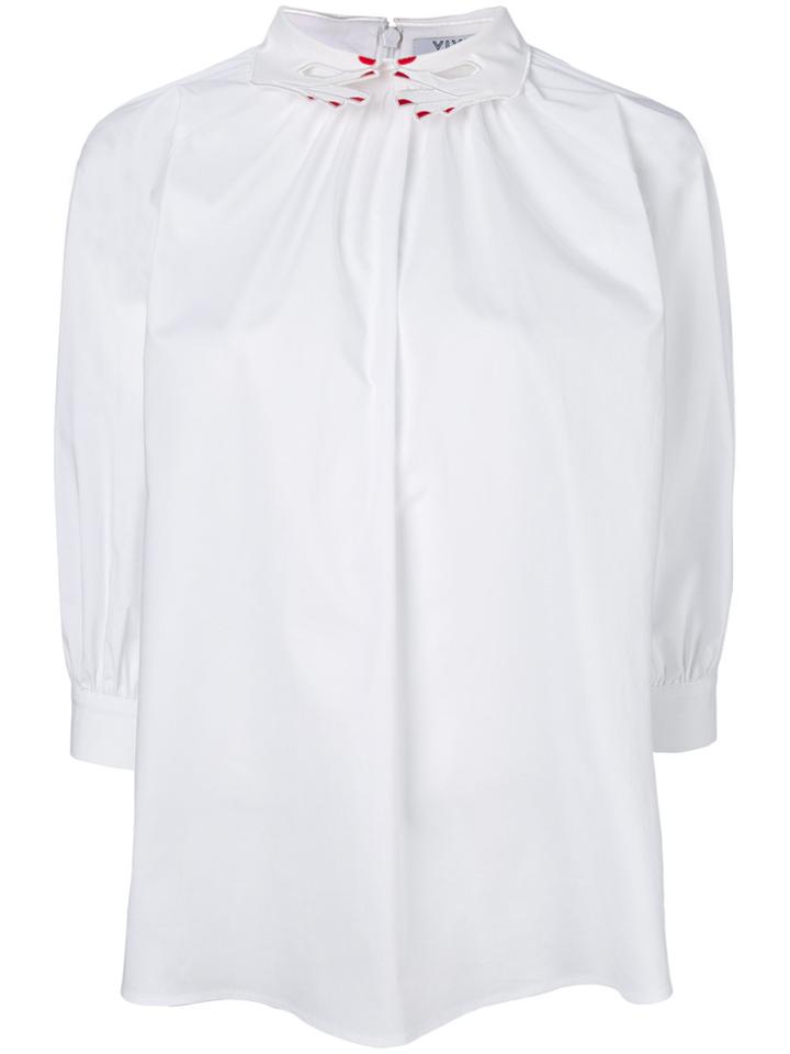 Vivetta Embellished Collar Blouse - White