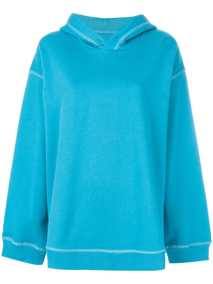 Mm6 Maison Margiela Hooded Sweater - Blue