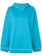 Mm6 Maison Margiela Hooded Sweater - Blue
