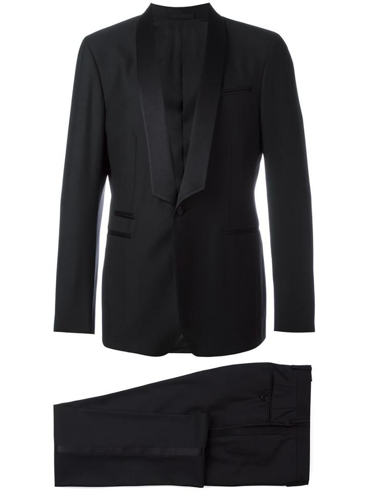 Salvatore Ferragamo Two-piece Applique Detail Suit, Men's, Size: 54, Black, Wool/cupro/viscose