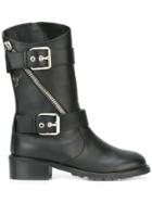 Giuseppe Zanotti Design Buckle Strap Mid-calf Boots - Black
