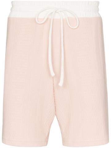 Prévu Contrast Waist Shorts - Pink