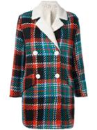 Manoush Tartan Coat, Women's, Size: 42, Acrylic/nylon/polyester/wool