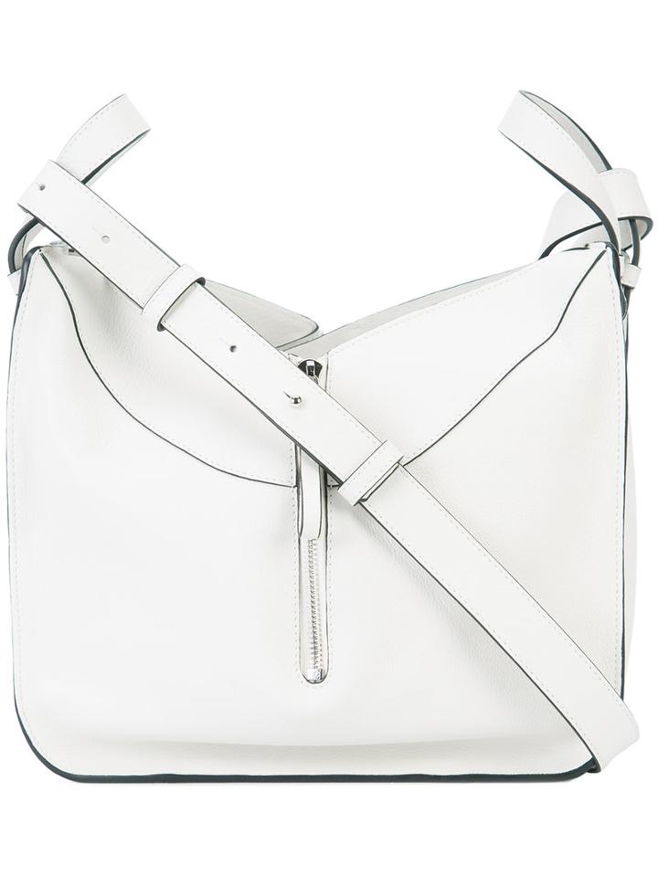 Loewe Adjustable Strap Shoulder Bag, Women's, White, Leather