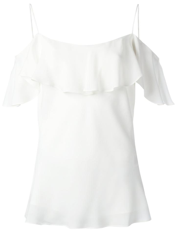 Polo Ralph Lauren Spaghetti Strap Top, Women's, Size: 6, White, Silk/polyester