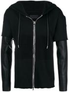 Rta Zipped Up Hoodie - Black