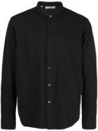 Officine Generale Plain Button Shirt - Black
