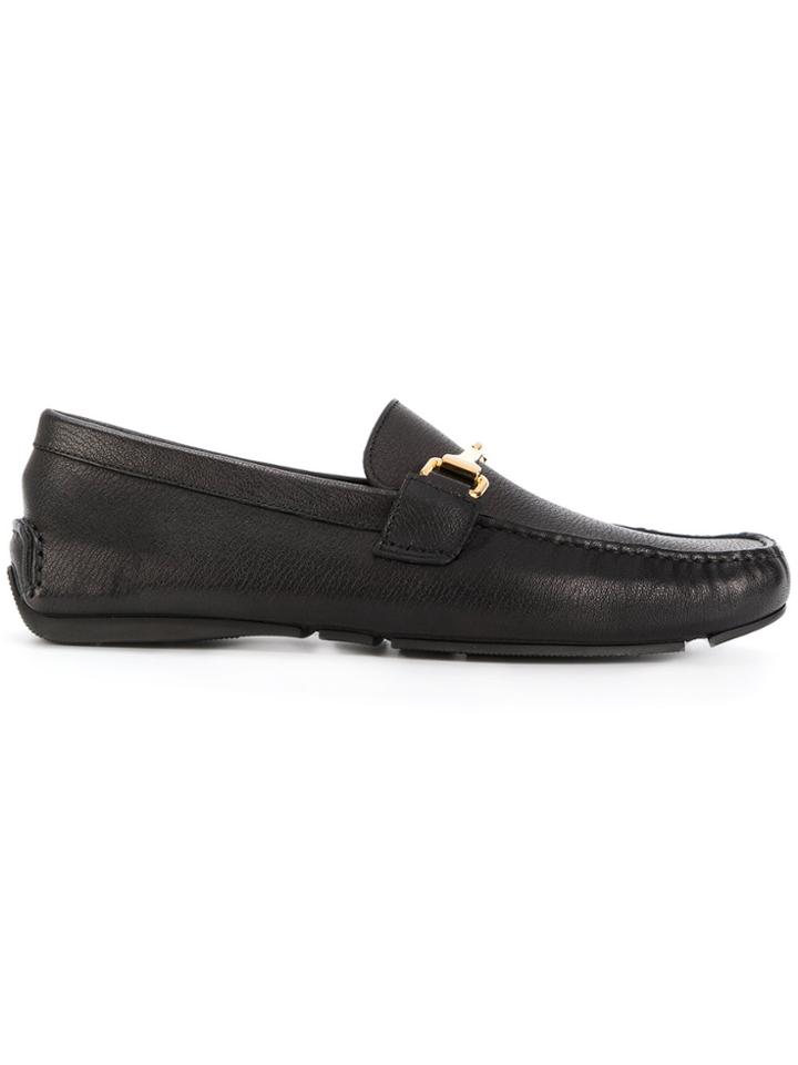 Versace Horsebit Loafers - Black