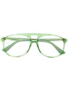 Gucci Eyewear Oversized Acetate Glasses - Green