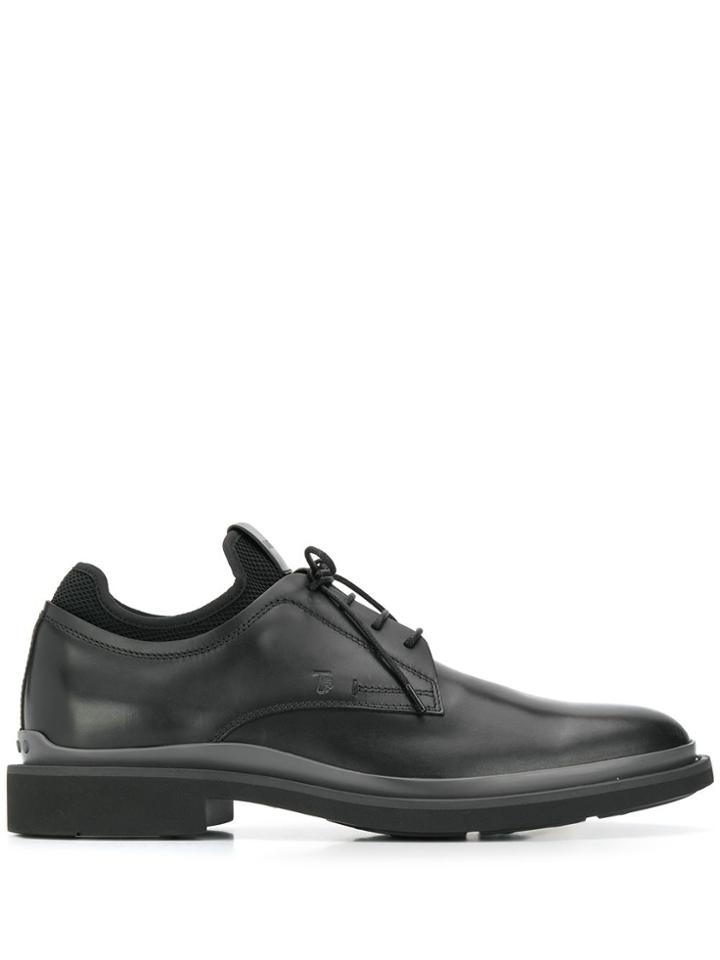 Tod's Mesh Panel Derby Shoes - Black