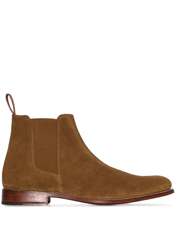 Grenson Declan Suede Chelsea Boots - Brown