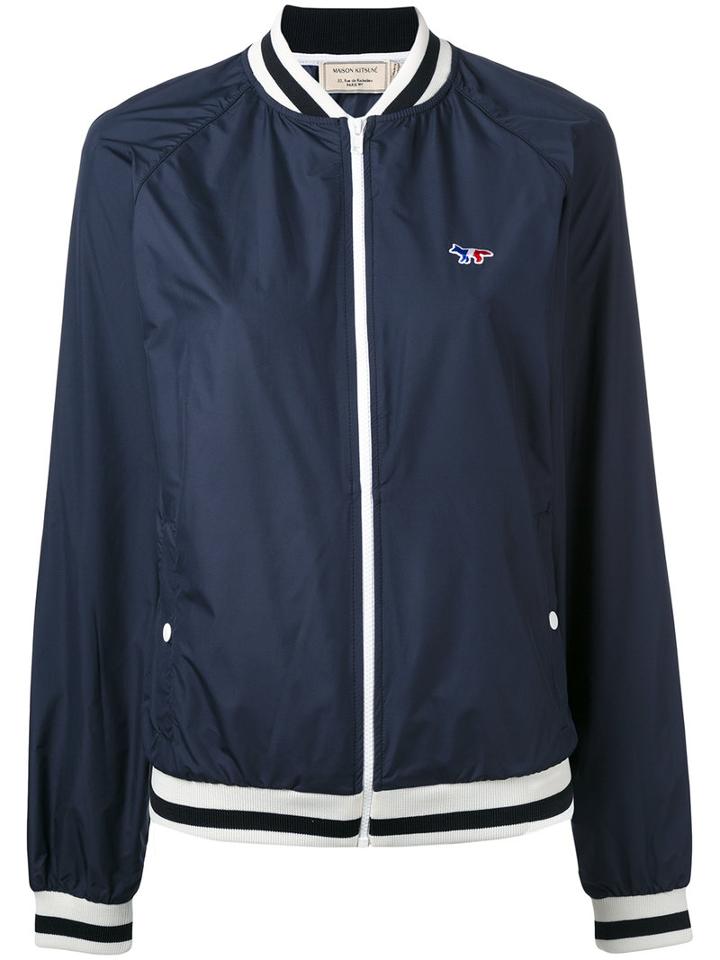 Maison Kitsuné - Windbreaker Bomber Jacket - Women - Polyester - Xs, Blue, Polyester