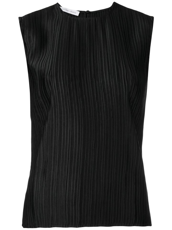 Christian Wijnants - Sleeveless Pleated Top - Women - Polyester - 36, Black, Polyester