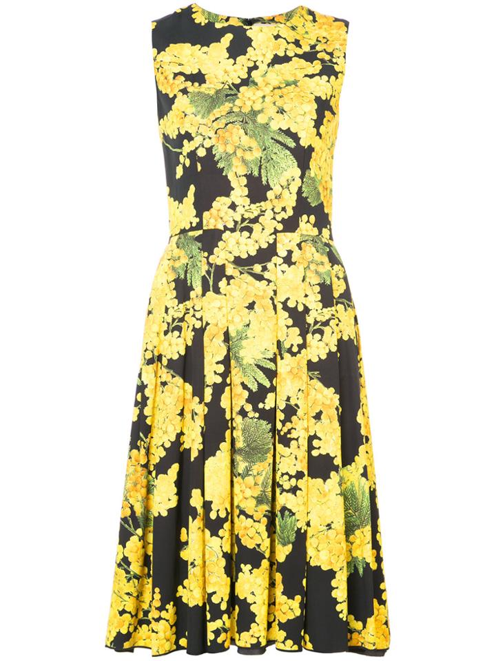 Carolina Herrera Mimosa Sleeveless Print Dress - Yellow & Orange