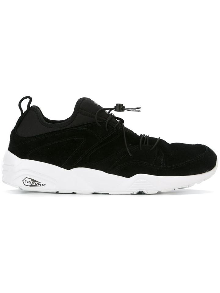 Puma Blaze Of Glory Soft Sneakers, Men's, Size: 6.5, Black, Calf Suede/neoprene/rubber