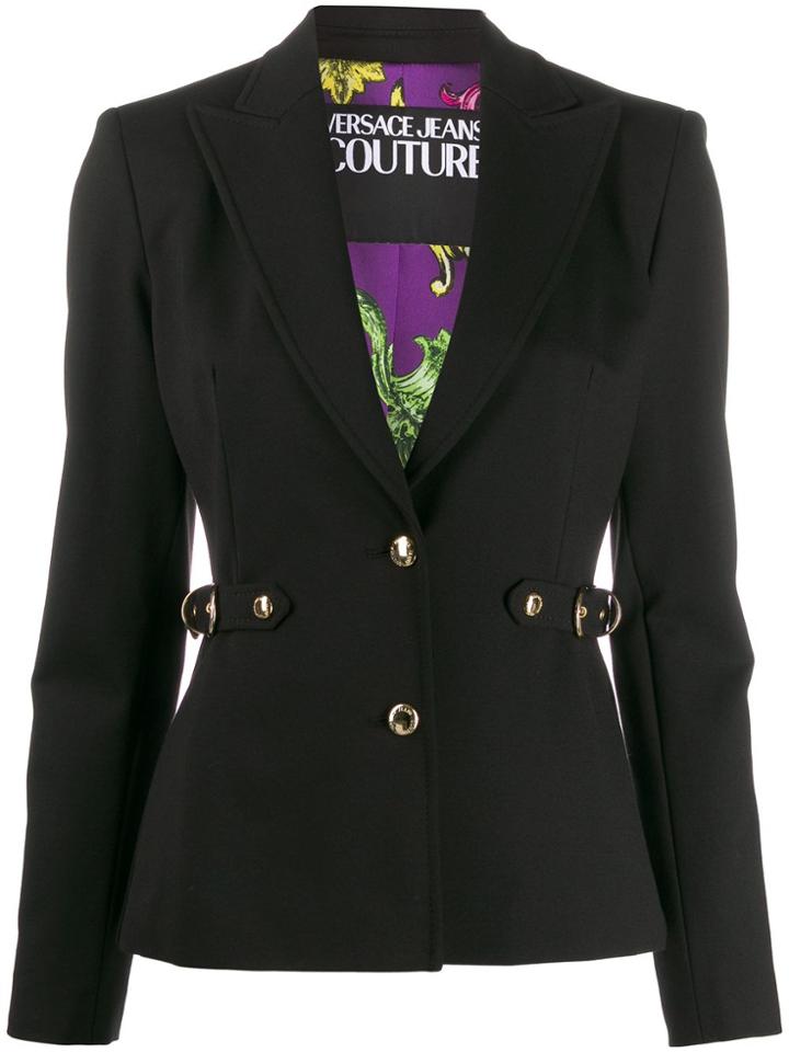 Versace Jeans Couture Belted Tailored Blazer - Black
