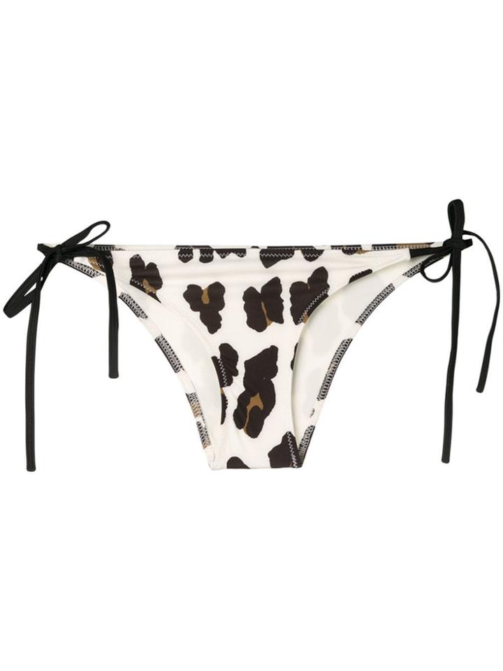 Solid & Striped Leopard-print Bikini Briefs - White
