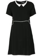 Cotélac Collar Detail Shift Dress - Black