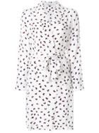 P.a.r.o.s.h. Butterfly Print Wrap Dress - White