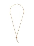 Isabel Marant Horn Pendant Chain Necklace - Gold