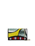 Emilio Pucci Multicoloured Sequin-embroidered Satin Mini Bag - Black