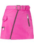 Manokhi Belted Biker Skirt - Pink