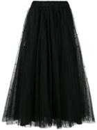 P.a.r.o.s.h. Long Tulle Skirt, Women's, Size: Medium, Black, Polyamide/polyester/acetate/viscose