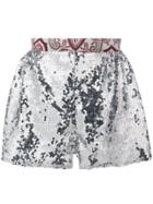 Paco Rabanne Sequin Embellished Shorts - Metallic