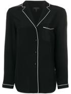 Rag & Bone Contrast Trim Shirt - Black