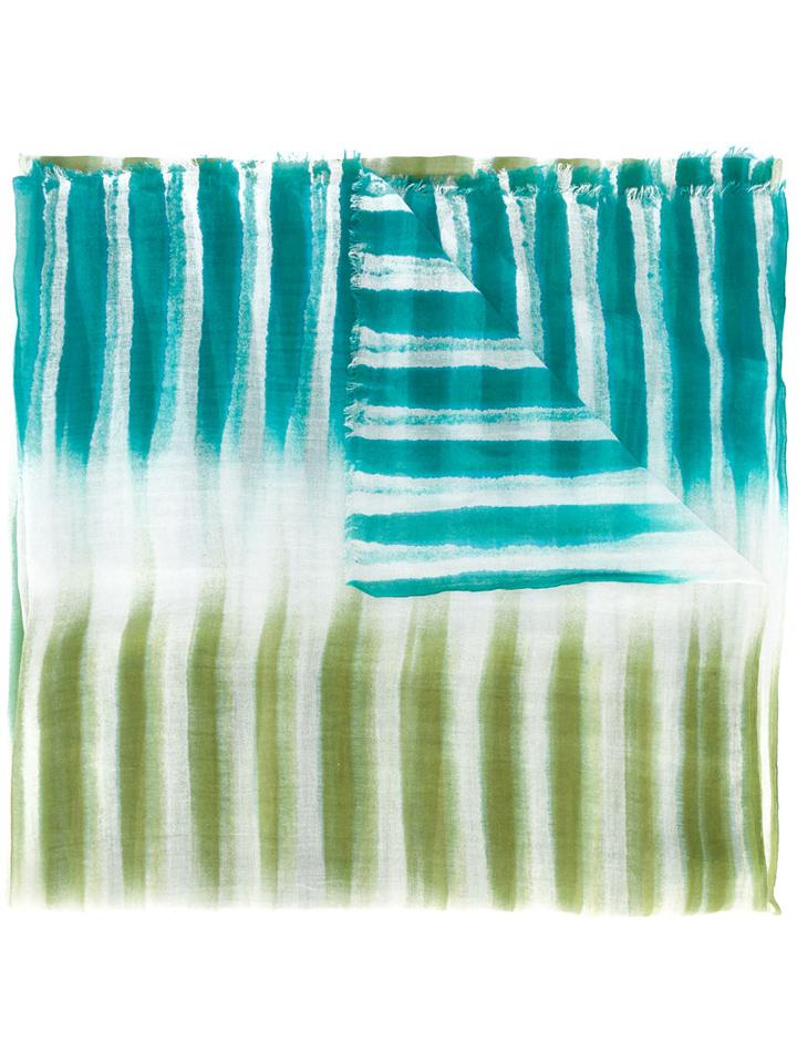 Faliero Sarti Tie Dye Scarf, Women's, Green, Cotton