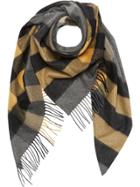Burberry The Burberry Bandana In Check Cashmere - Grey