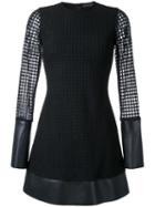 David Koma Lace Layer Mini Dress, Women's, Size: 10, Black, Polyimide/viscose