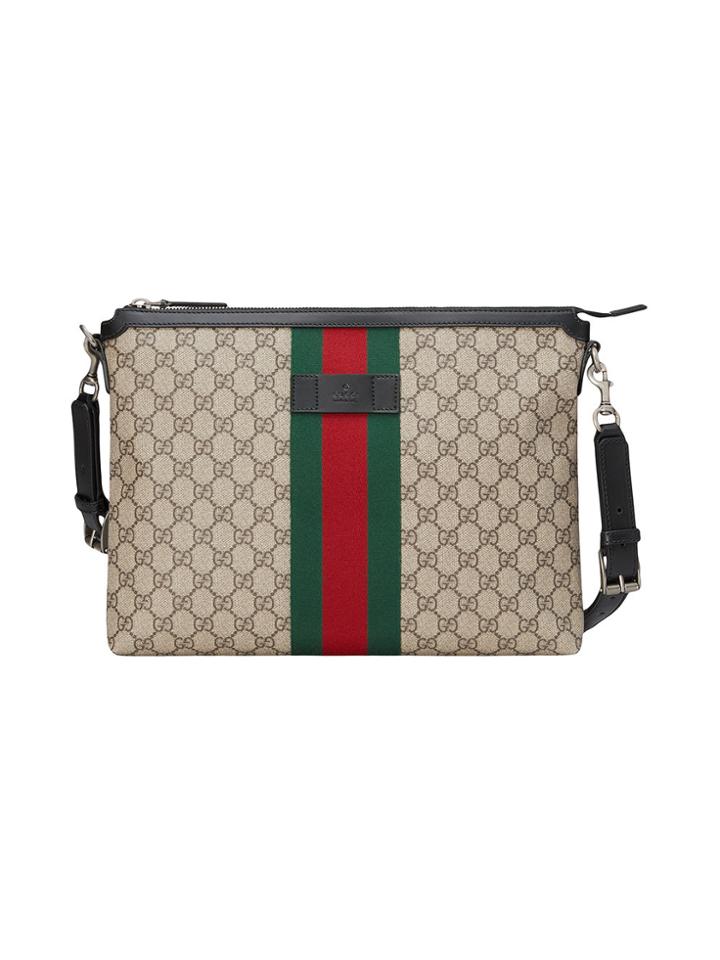 Gucci Gg Supreme Medium Messenger Bag - Nude & Neutrals