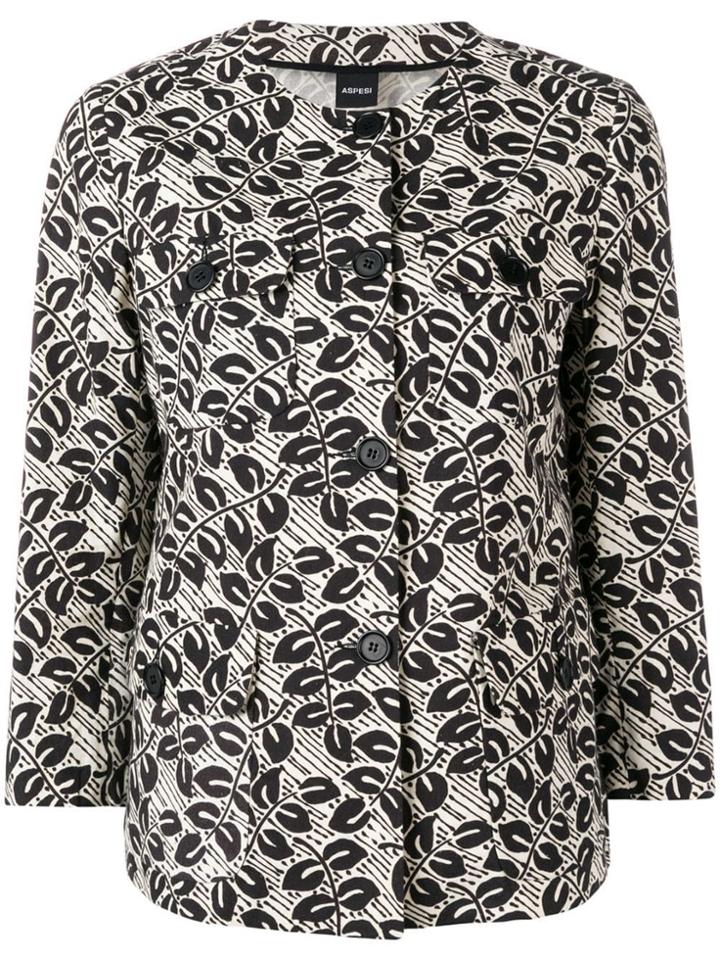 Aspesi Floral Pattern Jacket - White